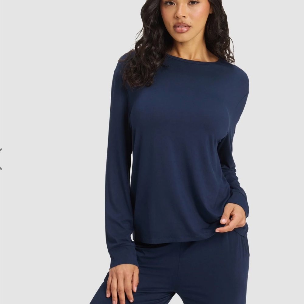Women's Bamboo Stretch-Knit Long Sleeve Lounge Tee